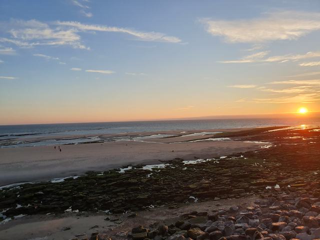 Coucher de soleil depuis la digue