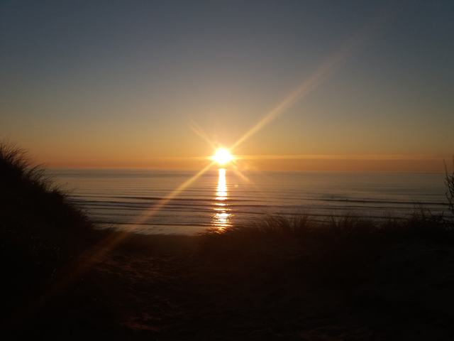 Coucher de soleil sur la mer