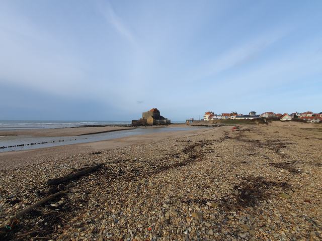 La plage d'Ambleteuse en hiver